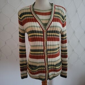 Vintage 2-Pc Sweater Set By Rosanna • Tagged Medium (Shell Seems Like a Small)